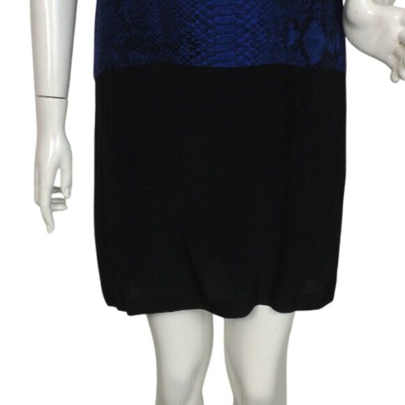 REBECCA TAYLOR Dress, 4, Black/Blue snake print, Short/Mini, Sleeveless - Picture 8 of 13